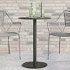 vidaXL Garden Table Black Powder-coated steel Compact Durable