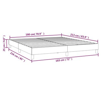 vidaXL Bed Frame White 72"x83.9" California King Faux Leather