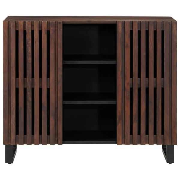 vidaXL Sideboard Brown Solid Mango Wood 35.4 x 13.4 x 29.5 in Sideboard