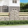 vidaXL Gabion Basket Galvanized Silver Galvanized Iron Large