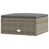 vidaXL Garden Lounge Set Gray PE rattan, powder-coated steel Medium
