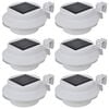 vidaXL Solar Lamp Set of 6 White Durable plastic Small Solar