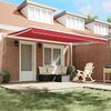 vidaXL Awning Retractable Red 177.17" x 118.11" Polyester and metal