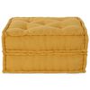 vidaXL Pouffe Yellow Fabric (100% cotton) 27.6 in