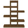 vidaXL Plant Stand Honey Brown Solid Pine Wood Decorative Inlays