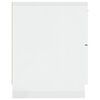 vidaXL Bedside Cabinet Set of 2 High gloss white Engineered wood Medium