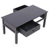 vidaXL Coffee Table Black Paulownia wood, Poplar wood Medium