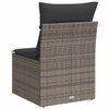 vidaXL Garden Chair Grey Poly Rattan Single Modular Garden Chair