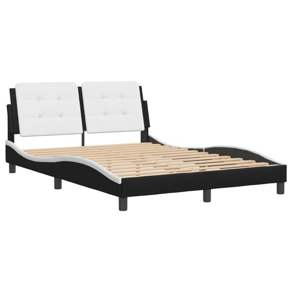 vidaXL Bed Frame Black and White