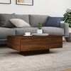 vidaXL Coffee Table Brown oak Engineered wood 33.5 x 21.7 x 12.2 in