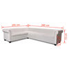 vidaXL Chesterfield Corner Sofa 6-Seater Artificial Leather White