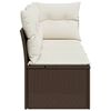 vidaXL Garden Sofa Brown, Cream White