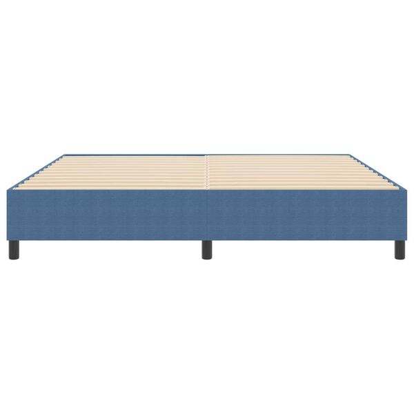 vidaXL Platform Bed Frame Blue 78.74 x 78.74 in Fabric