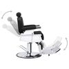 vidaXL Barber Chair Black Faux Leather, Metal, Wood, PVC Medium