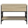 vidaXL Coffee Table Sonoma Oak 27.6"x19.7"x19.7" Engineered Wood and Metal