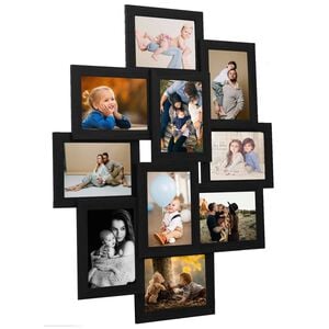 vidaXL Photo Frame Black MDF, Polystyrene 5x7 in for each picture