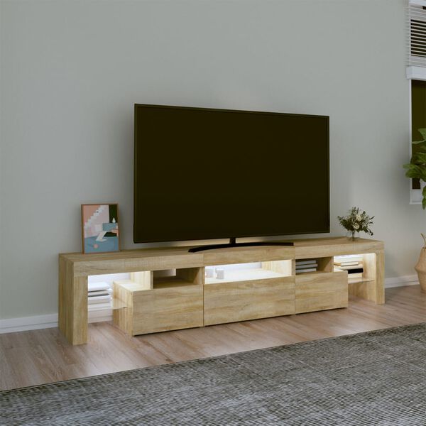 vidaXL TV Cabinet Sonoma Oak Engineered Wood Large TV Cabinet