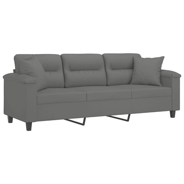 vidaXL 3-seater Sofa Dark grey
