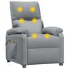 vidaXL Massage Chair Light grey Fabric (100% polyester), metal, plywood