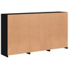 vidaXL Sideboard Black Engineered wood, glass Medium to Large Sideboard