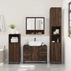 vidaXL Bathroom Furniture Set Brown Oak Engineered Wood, Metal Medium