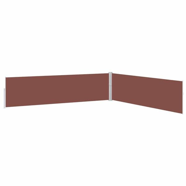 vidaXL Side Awning Brown and grey