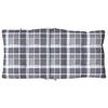 vidaXL Lowback Chair Cushion Set of 6 Grey check pattern