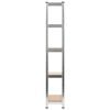 vidaXL 5-Layer Storage Shelf Silver Steel&Engineered Wood