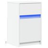 vidaXL Bedside Cabinet White Engineered wood Bedside Cabinet Rectangular