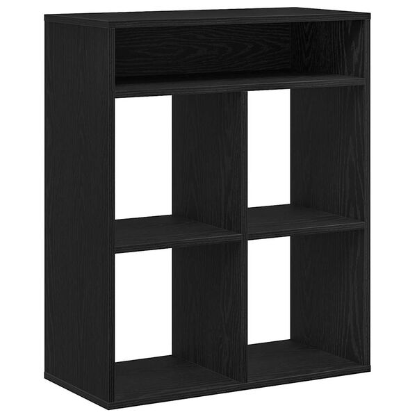 vidaXL Book Cabinet Black Engineered Wood Medium Book Cabinet