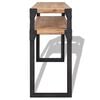 vidaXL Living Room Furniture Set Brown and Black Solid Acacia Wood and Steel