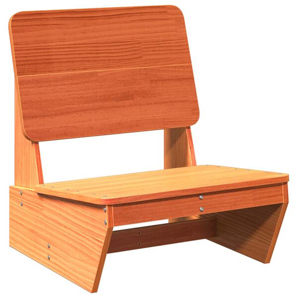vidaXL Garden Chair Wax Brown Solid Pine Wood Standard Sturdy