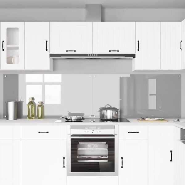 vidaXL Kitchen Backsplash 2 pcs Light Grey 47.24 x 23.62 in