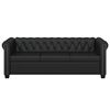 vidaXL Sofa Black Artificial leather, Wood Large Durable Sofa
