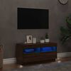 vidaXL TV Cabinet Brown Oak Engineered Wood Medium TV Stand