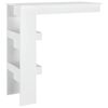 vidaXL Wall Bar Table High gloss white Engineered wood Compact