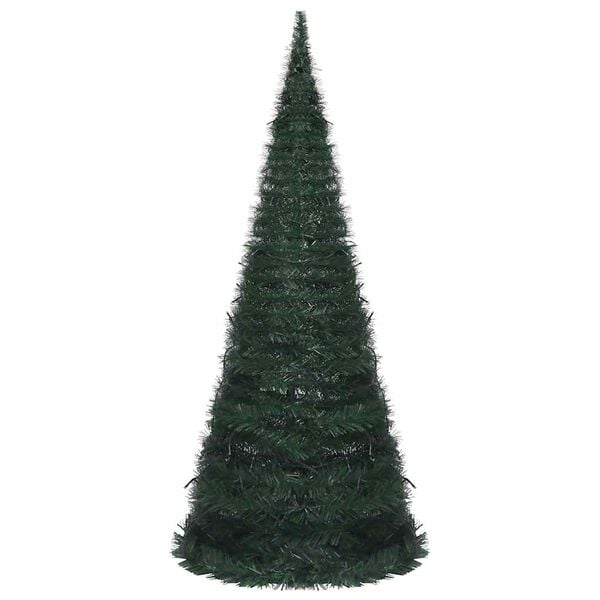 vidaXL Pop-up Christmas Tree Green PVC 7 ft Collapsible
