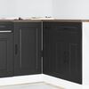 vidaXL Kitchen Base Cabinet Black Engineered wood Large Adjustable Feet
