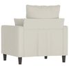 vidaXL Sofa Chair Cream Velvet, Metal, Foam Single Modern Sofa Chair