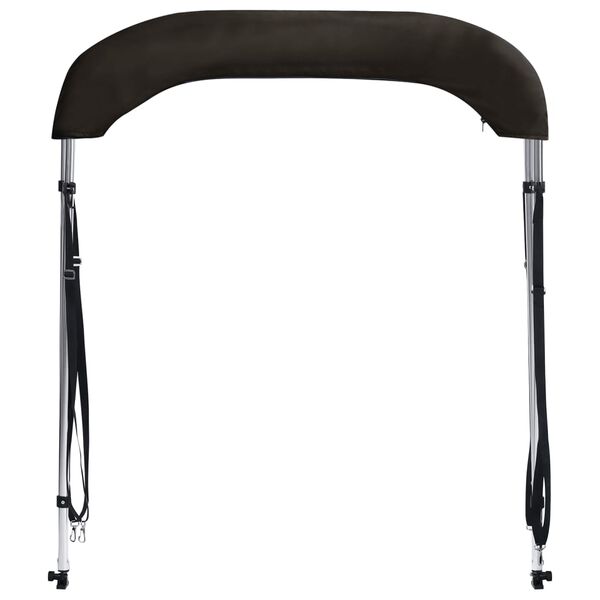 vidaXL 2-bow Bimini Top Black 70.9x51.2x43.3"