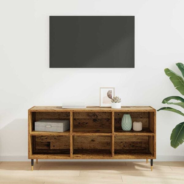 vidaXL TV Cabinet Old Wood 40.75 x 11.81 x 19.69 in Engineered Wood
