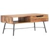 vidaXL Coffee Table Natural Wood Solid Acacia wood, Steel