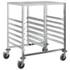 vidaXL Tray Trolley with 12 GN Containers 29.5x21.7x34.3" Stainless Steel