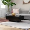 vidaXL Coffee Table Black Engineered wood 35.4 x 23.6 x 12.2 in