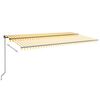 vidaXL Retractable Awning Yellow and White