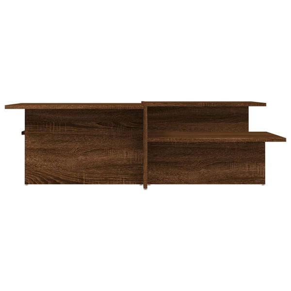 vidaXL Coffee Table Set of 2 Brown oak Engineered wood Medium Storage