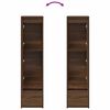 vidaXL Highboard Brown Oak Engineered Wood Tall Highboard Rectangular