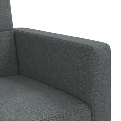 vidaXL Sofa Bed with Cushions Dark Gray Fabric