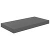 vidaXL Wall Shelf Set of 2 High gloss grey Honeycomb MDF, metal