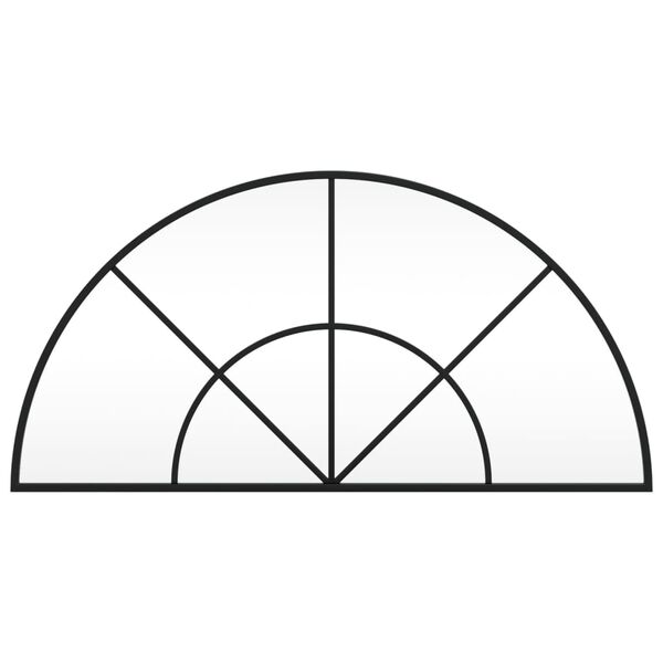 vidaXL Wall Mirror Black Glass 31.5 x 15.7 in Minimalistic Wall Mirror